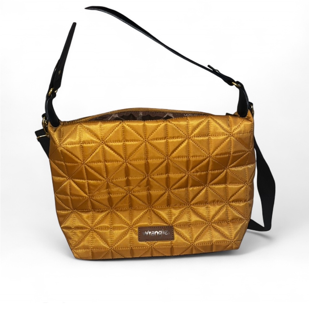 Wrangler Gold Quilted Shoulder Bag